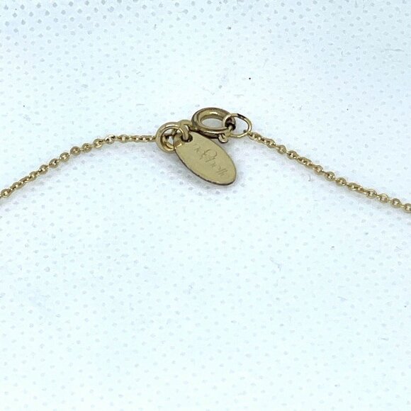 Nashelle Dog Tag Pendant Chain Necklace Gold Tone Spring Ring Closure 18 Inches - Picture 3 of 4